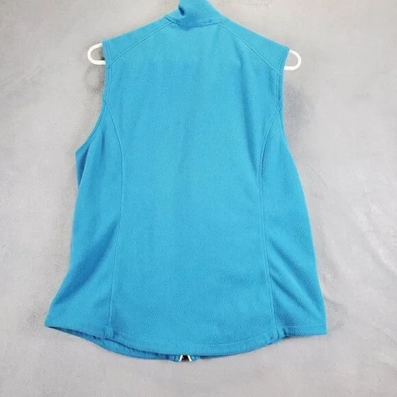 Lands End Vest Womens Medium Blue Fleece Full Zip - Picture 6 of 7